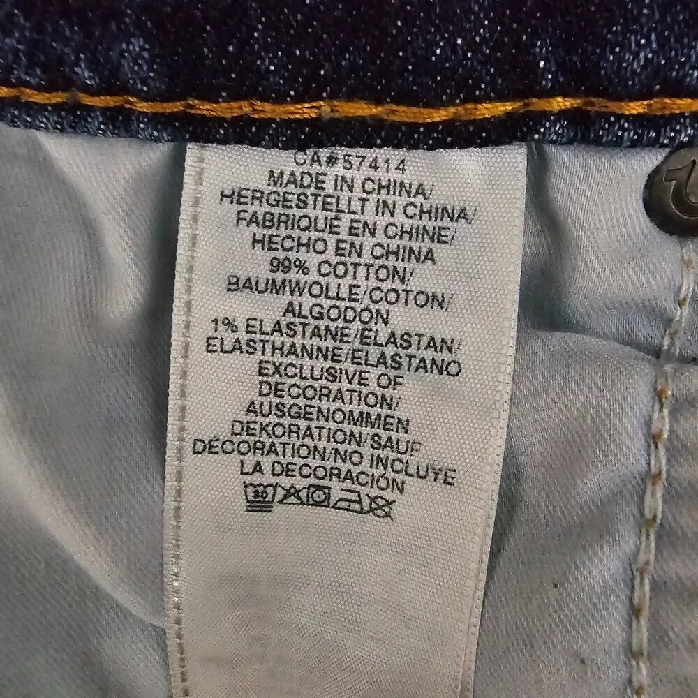 True Religion World Tour Denim Geno Relaxed Slim Blue Jeans
